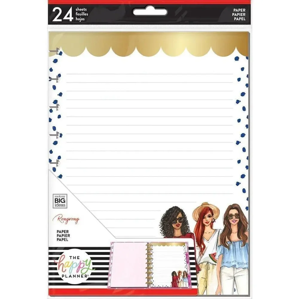 The Happy Planner Classic Notes Paper Rongrong 24 Double Sided‎ Pages DeVoe